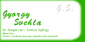 gyorgy svehla business card